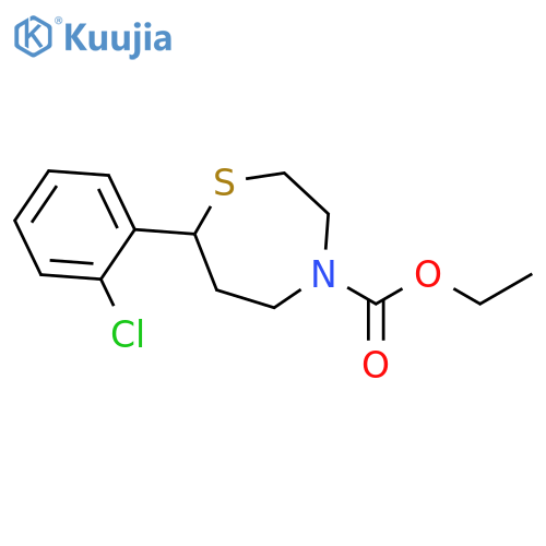 ethyl 7-(2-chlorophenyl)-1,4-thiazepane-4-carboxylate structure