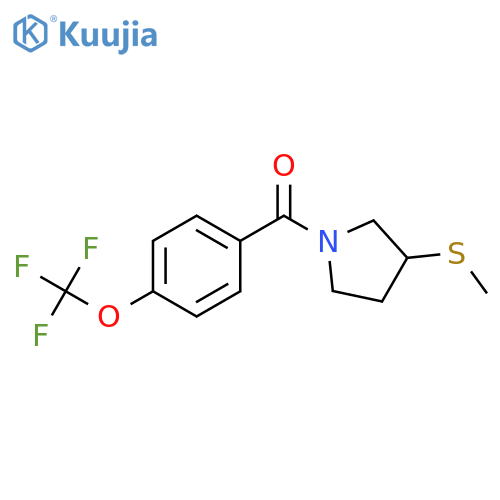 3-(methylsulfanyl)-1-[4-(trifluoromethoxy)benzoyl]pyrrolidine structure