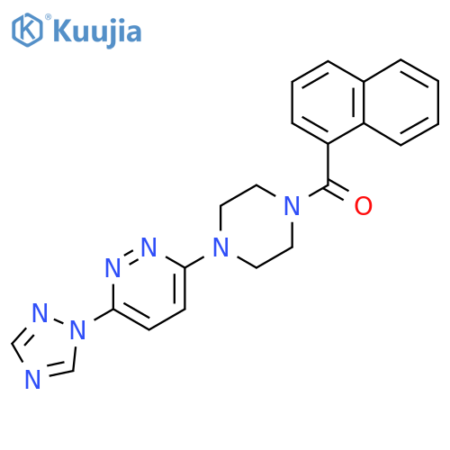 (4-(6-(1H-1,2,4-triazol-1-yl)pyridazin-3-yl)piperazin-1-yl)(naphthalen-1-yl)methanone structure
