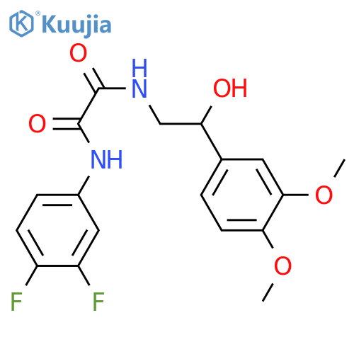 N-(3,4-difluorophenyl)-N'-[2-(3,4-dimethoxyphenyl)-2-hydroxyethyl]ethanediamide structure