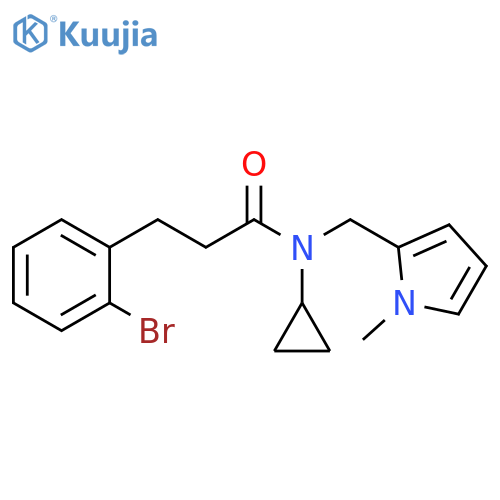 3-(2-bromophenyl)-N-cyclopropyl-N-[(1-methyl-1H-pyrrol-2-yl)methyl]propanamide structure