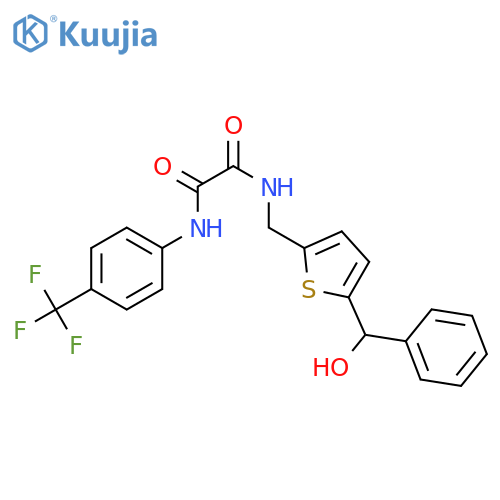N-({5-[hydroxy(phenyl)methyl]thiophen-2-yl}methyl)-N'-[4-(trifluoromethyl)phenyl]ethanediamide structure