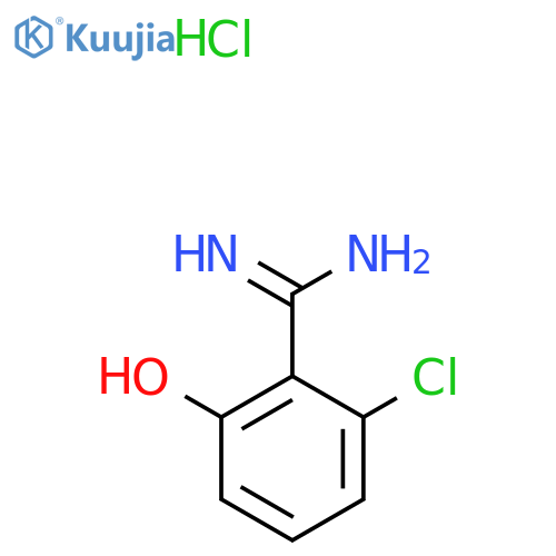 2-Chloro-6-hydroxybenzene-1-carboximidamide hydrochloride structure