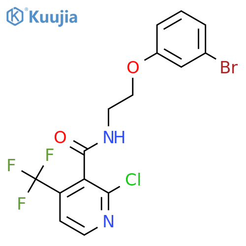 N-[2-(3-bromophenoxy)ethyl]-2-chloro-4-(trifluoromethyl)pyridine-3-carboxamide structure