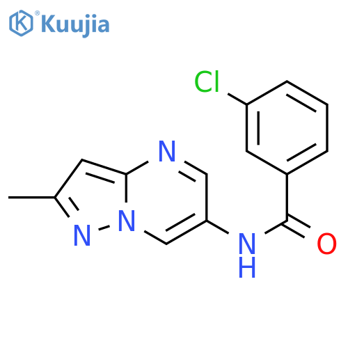 3-chloro-N-{2-methylpyrazolo[1,5-a]pyrimidin-6-yl}benzamide structure