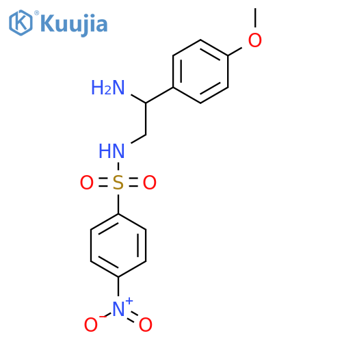 N-[2-amino-2-(4-methoxyphenyl)ethyl]-4-nitrobenzene-1-sulfonamide structure