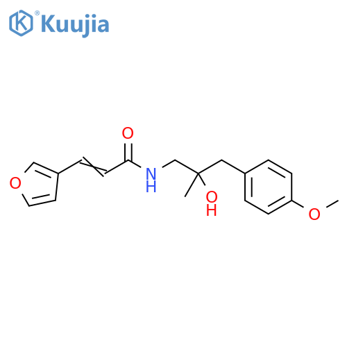 (2E)-3-(furan-3-yl)-N-[2-hydroxy-3-(4-methoxyphenyl)-2-methylpropyl]prop-2-enamide structure