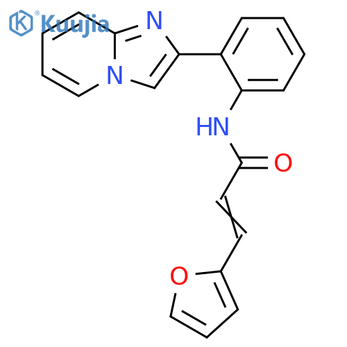 3-(2-Furanyl)-N-(2-imidazo[1,2-a]pyridin-2-ylphenyl)-2-propenamide structure