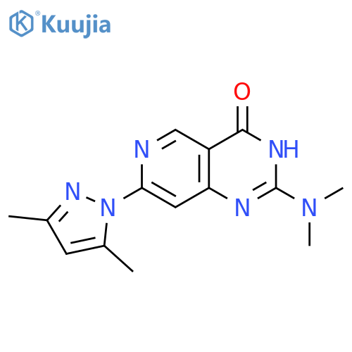 Pyrido[4,3-d]pyrimidin-4(3H)-one, 2-(dimethylamino)-7-(3,5-dimethyl-1H-pyrazol-1-yl)- structure