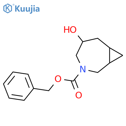 5-Hydroxy-3-aza-bicyclo[5.1.0]octane-3-carboxylic acid benzyl ester structure