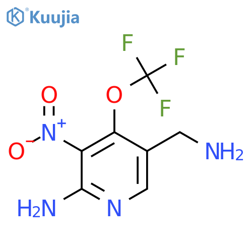 2-Amino-5-(aminomethyl)-3-nitro-4-(trifluoromethoxy)pyridine structure