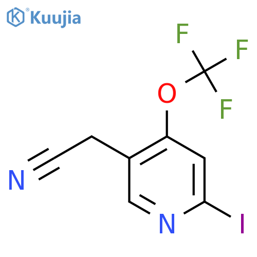 2-Iodo-4-(trifluoromethoxy)pyridine-5-acetonitrile structure