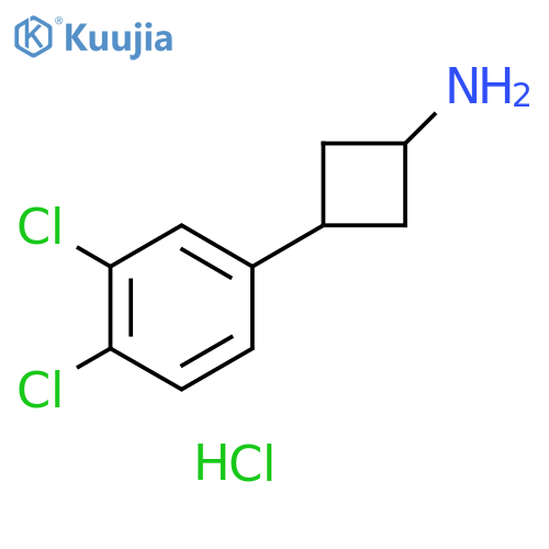 Cyclobutanamine, 3-(3,4-dichlorophenyl)-, hydrochloride (1:1) structure