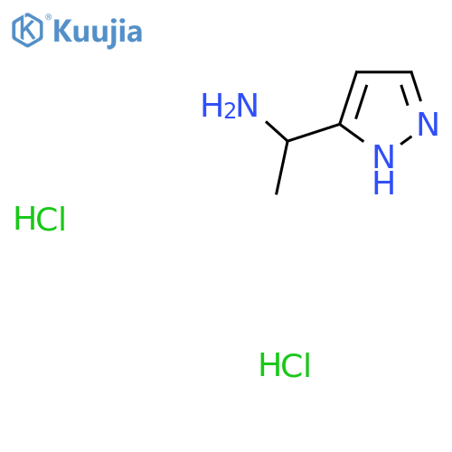 1-(1H-pyrazol-3-yl)ethan-1-amine dihydrochloride structure