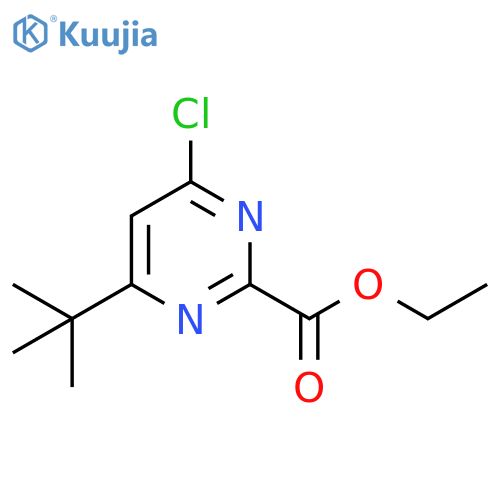 ethyl 4-tert-butyl-6-chloropyrimidine-2-carboxylate structure