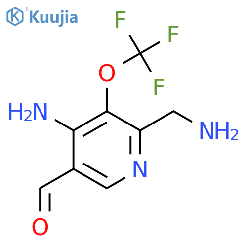 4-Amino-2-(aminomethyl)-3-(trifluoromethoxy)pyridine-5-carboxaldehyde structure