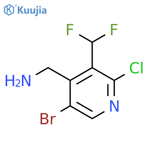 4-(Aminomethyl)-5-bromo-2-chloro-3-(difluoromethyl)pyridine structure