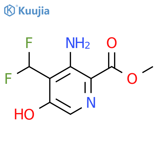 Methyl 3-amino-4-(difluoromethyl)-5-hydroxypyridine-2-carboxylate structure