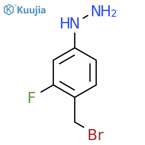 4-(Bromomethyl)-3-fluorophenylhydrazine structure