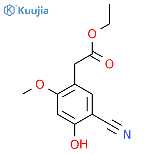 Ethyl 5-cyano-4-hydroxy-2-methoxyphenylacetate structure