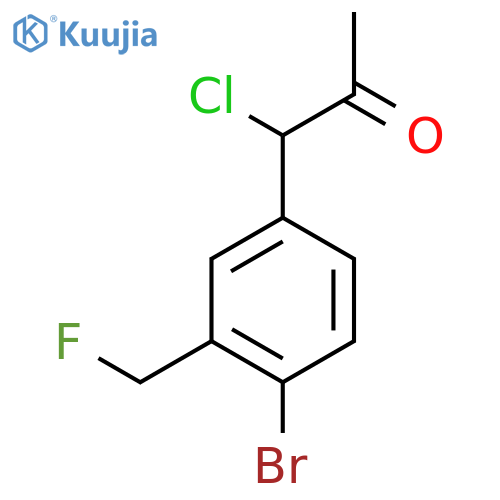 1-(4-Bromo-3-(fluoromethyl)phenyl)-1-chloropropan-2-one structure
