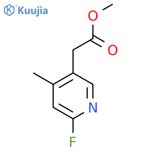 Methyl 2-fluoro-4-methylpyridine-5-acetate structure