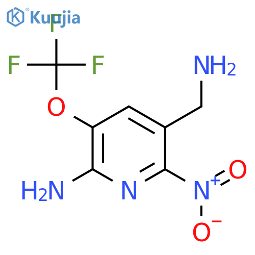 2-Amino-5-(aminomethyl)-6-nitro-3-(trifluoromethoxy)pyridine structure
