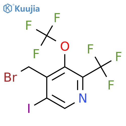 4-(Bromomethyl)-5-iodo-3-(trifluoromethoxy)-2-(trifluoromethyl)pyridine structure
