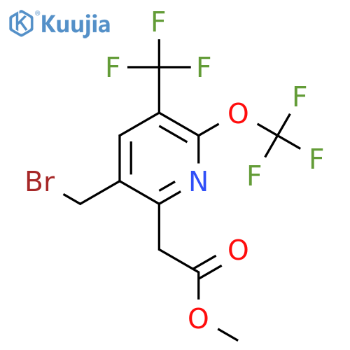 Methyl 5-(bromomethyl)-2-(trifluoromethoxy)-3-(trifluoromethyl)pyridine-6-acetate structure