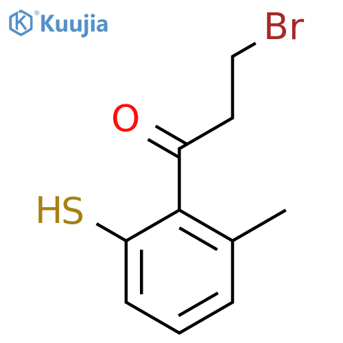 2-(3-Bromopropanoyl)-3-methylthiophenol structure