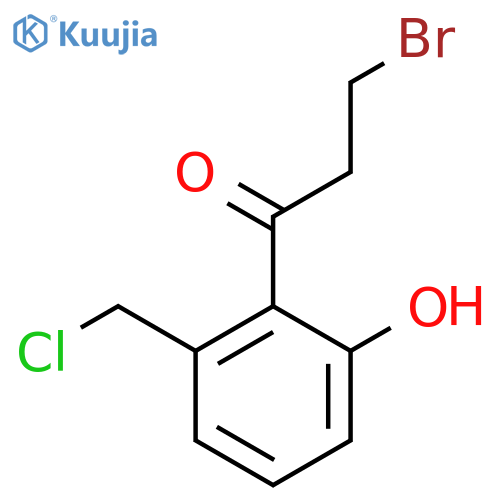 3-Bromo-1-(2-(chloromethyl)-6-hydroxyphenyl)propan-1-one structure