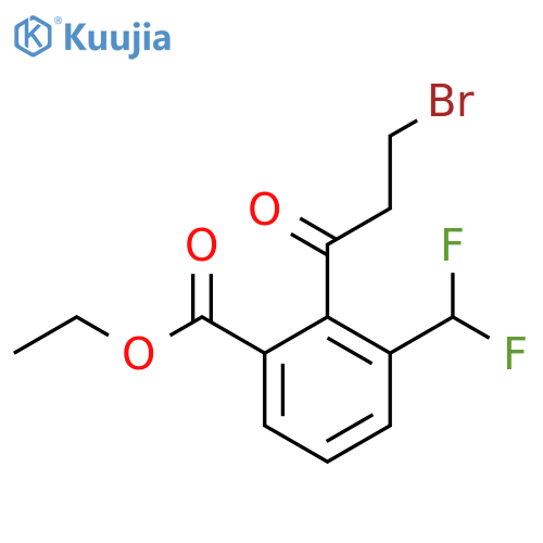 Ethyl 2-(3-bromopropanoyl)-3-(difluoromethyl)benzoate structure