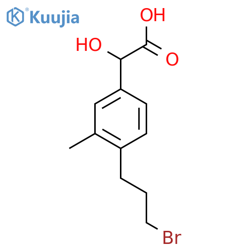 4-(3-Bromopropyl)-3-methylmandelic acid structure