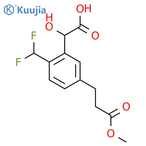 2-(Difluoromethyl)-5-(3-methoxy-3-oxopropyl)mandelic acid structure
