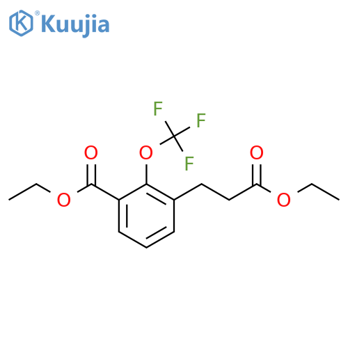 Ethyl 3-(3-ethoxy-3-oxopropyl)-2-(trifluoromethoxy)benzoate structure