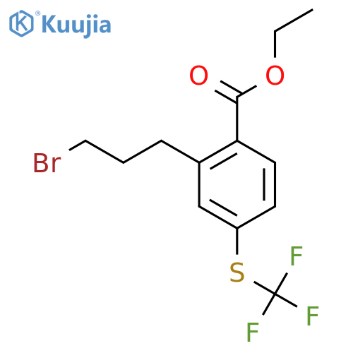 Ethyl 2-(3-bromopropyl)-4-(trifluoromethylthio)benzoate structure