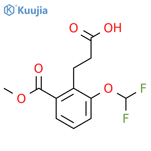 Methyl 2-(2-carboxyethyl)-3-(difluoromethoxy)benzoate structure