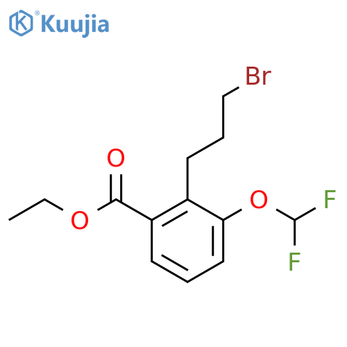 Ethyl 2-(3-bromopropyl)-3-(difluoromethoxy)benzoate structure