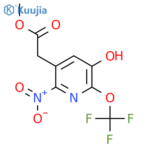Methyl 3-hydroxy-6-nitro-2-(trifluoromethoxy)pyridine-5-acetate structure