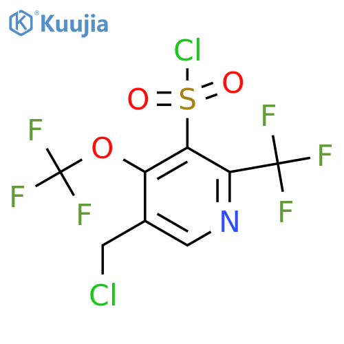 5-(Chloromethyl)-4-(trifluoromethoxy)-2-(trifluoromethyl)pyridine-3-sulfonyl chloride structure