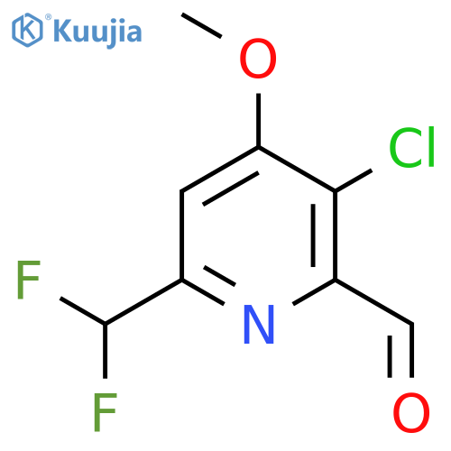 3-Chloro-6-(difluoromethyl)-4-methoxypyridine-2-carboxaldehyde structure