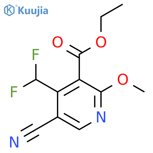 Ethyl 5-cyano-4-(difluoromethyl)-2-methoxypyridine-3-carboxylate structure