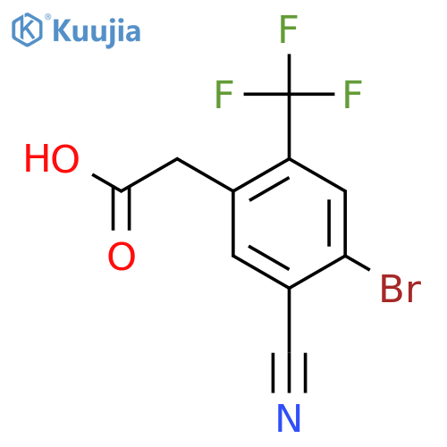 4-Bromo-5-cyano-2-(trifluoromethyl)phenylacetic acid structure
