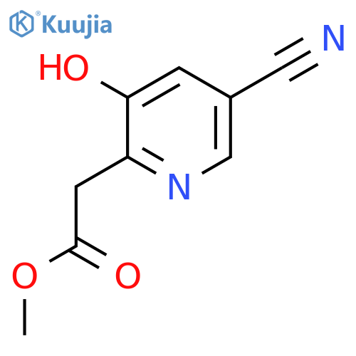 Methyl 5-cyano-3-hydroxypyridine-2-acetate structure