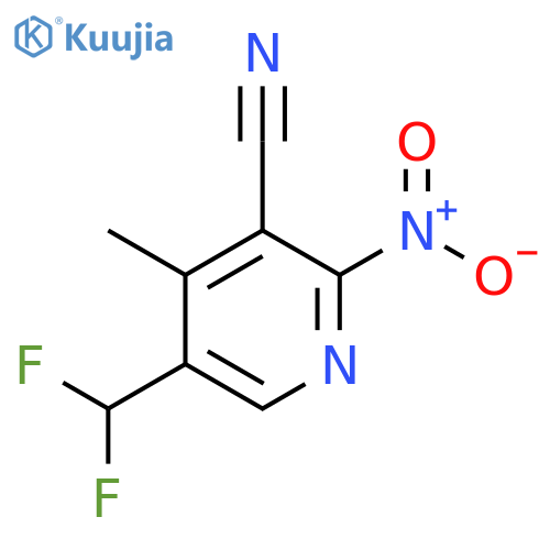 3-Cyano-5-(difluoromethyl)-4-methyl-2-nitropyridine structure