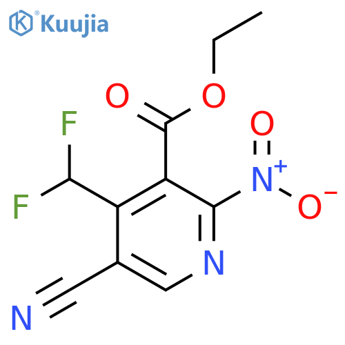Ethyl 5-cyano-4-(difluoromethyl)-2-nitropyridine-3-carboxylate structure