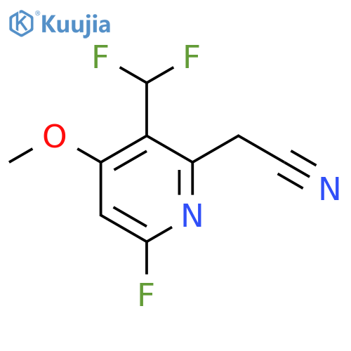 3-(Difluoromethyl)-6-fluoro-4-methoxypyridine-2-acetonitrile structure