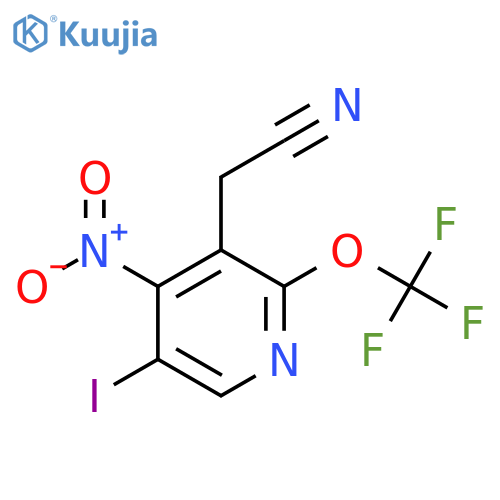 5-Iodo-4-nitro-2-(trifluoromethoxy)pyridine-3-acetonitrile structure