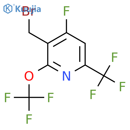 3-(Bromomethyl)-4-fluoro-2-(trifluoromethoxy)-6-(trifluoromethyl)pyridine structure