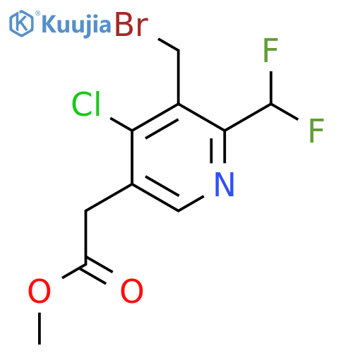 Methyl 3-(bromomethyl)-4-chloro-2-(difluoromethyl)pyridine-5-acetate structure